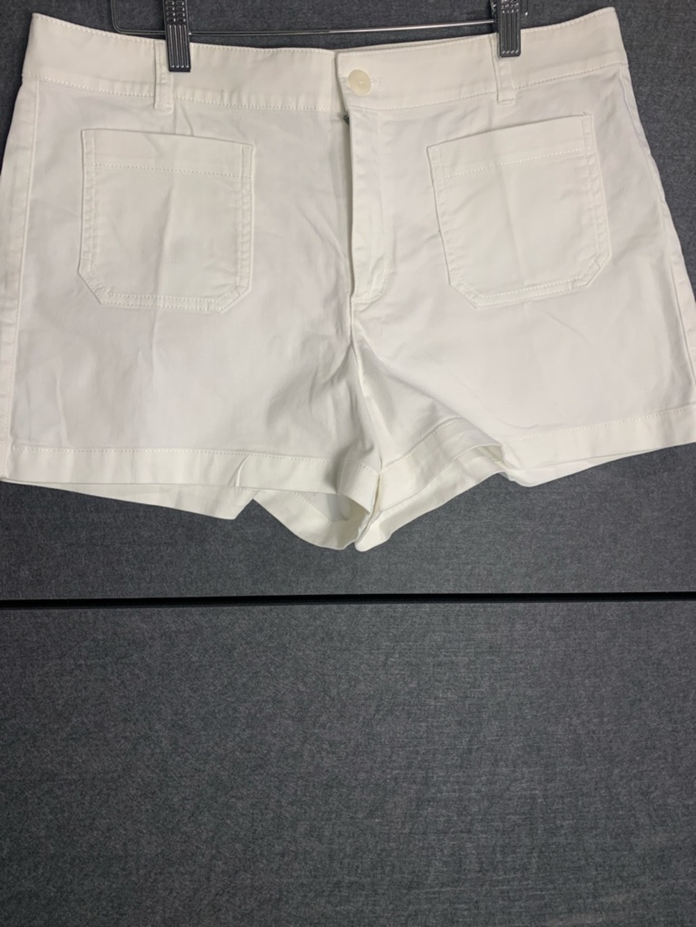 J. Crew High-Waist White Cotton Shorts